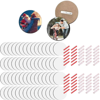 Badges nominatifs ronds personnalisés FastSub MDF de 3 pouces pour sublimation, badges d'identification pour serveurs