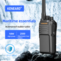 KENEARD KE868 Talkie-walkie analogique haute puissance 10W, étanche IP67, UHF 400-470MHz, appairage de fréquence à une touche pour la construction