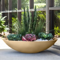 Ventes Flash Usine : Jardinières Modernes de Luxe en Fibre de Verre et Ciment, Grandes et Durables pour l'Extérieur, Finition Sculptée à la Main, Taille Personnalisée