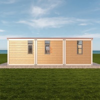 Maison conteneur préfabriquée modulaire moderne en verre pour salle d'exposition, habitation ou salle de classe - Vente en gros