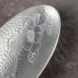 Cuchara de té de estaño hecha a mano, forma ovalada, para ceremonia del té Kung Fu, accesorio para el té - Product Image 4