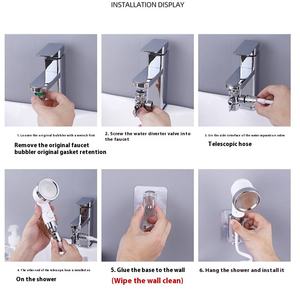 Robinet Shattaf rétractable avec buse d'appoint de plateau de shampoing externe pour les applications de toilette de lavage de cuisine à main - Product Image 3