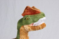 Jouet en peluche en forme de grand dragon à bouche ouverte, en coton PP, gris, moelleux, pas cher, amusant, personnalisé, dinosaure vert