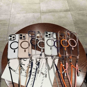 สายคล้องคอแบบถอดได้พร้อมแม่เหล็กสำหรับชาร์จไร้สายแบบใส สำหรับเคสโทรศัพท์ iPhone 16 15 14 13 12 Pro Max - Product Image 1