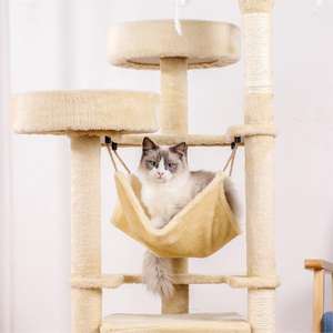 Fabricante Árbol para gatos en juguetes interactivos con tablero de rascar de sisal natural Casa de Castillo para gatos Casa de lujo para mascotas Cattery Cat Tower - Product Image 6