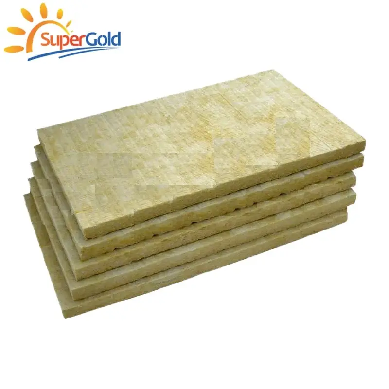SuperGold materiales de aislamiento termico bordo lana de roca de alta densidad para construction