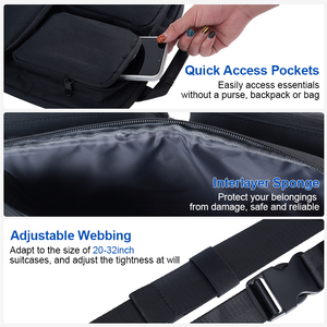 Harnais de bagages de cabine avec sangles réglables Sacs d'organisateur d'<span class=keywords><strong>armoire</strong></span> multi-poches pour <span class=keywords><strong>valise</strong></span> de voyage - Product Image 6