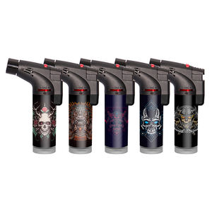 Offre Spéciale Logos personnalisés fumée puissant rechargeable quatre flammes briquet torche oblique avec boîte de présentation paquet de haute qualité - Product Image 6