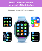 Reloj inteligente para niños de 700mAh 4G con videollamada para niños con GPS resistente al agua IP67 SOS Historial de llamadas Soporte de ruta Compatible con tarjeta SIM IOS