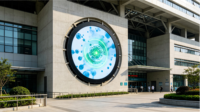 Écran LED circulaire P5 personnalisé pour l'extérieur, affichage numérique publicitaire rond pour les environnements publics spacieux, les campagnes de marques