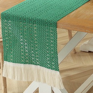 Jacquard <span class=keywords><strong>Gaze</strong></span> Tissu Rustique Sheer Romantique Terre Cuite Fromage Tissu Tricoté <span class=keywords><strong>Chemin</strong></span> <span class=keywords><strong>De</strong></span> <span class=keywords><strong>Table</strong></span> pour Nuptiale Baby Shower Anniversaire Automne - Product Image 5