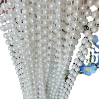 Guirlande de perles rondes pour nail art, décoration de plafond, rideau de perles connectées, chaîne de fausses perles taille 8, fournitures DIY