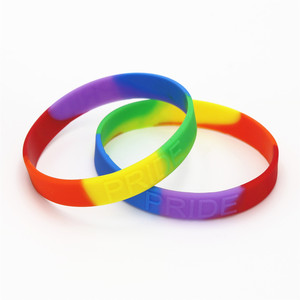 Pulsera de silicona con diseño de logotipo personalizado, pulsera de silicona con estampado colorido para regalo - Product Image 5