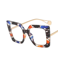 Nouvelle monture de lunettes tendance anti-lumière bleue personnalisée, style hip-hop rétro