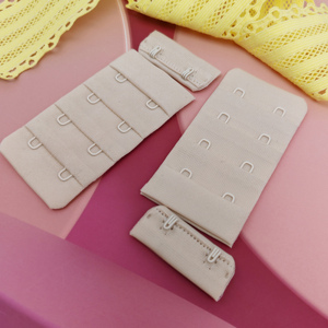 Cinta de nailon de buena calidad con 2 ganchos y 4 filas para sujetador, extensor de cierre de sujetador, cierre de sujetador cubierto, cierre de sujetador con gancho y ojo. - Product Image 2