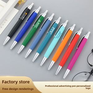 Stylo bille personnalisé en caoutchouc pour hôtel, style sportif, pointe de 1,0 mm, logo personnalisé imprimé pour bureau et école - Product Image 2