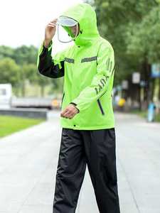 Impermeable de Tela Oxford, Pantalones Impermeables, <span class=keywords><strong>Talla</strong></span> Extra <span class=keywords><strong>Grande</strong></span>, para Ciclismo, Hombres y Mujeres, Conjunto Completo Dividido, Anti-Tormentas, para Senderismo - Product Image 3