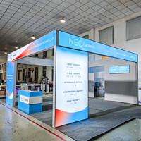 Solution de stand d'exposition haut de gamme, le stand d'exposition professionnel le plus vendu, facile à monter, 20x20 pieds, personnalisé pour les salons professionnels