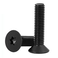 Vis métriques à tête plate Torx, acier allié de qualité 10.9, M4 x 8-25 mm, jeu de clés étoiles T20, noir
