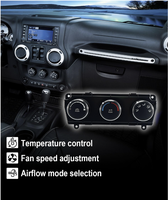Panneau de commande de chauffage et de climatisation 55111167 pour Jeep Wrangler 2011-2014, commande manuelle de climatisation HVAC avec 3 boutons