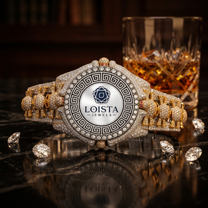Montre de luxe à quartz avec diamants, bracelet en acier inoxydable, verre cristal moderne LOISTA, vente flash - Product Image 1