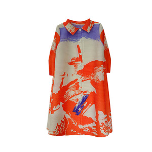 Collezione Miyake Primavera-Estate 2026, Nuovo Abito Cardigan Plissettato con Stampa alla Moda per Donne, Stile Casual con Bottoni, Vendita Diretta dalla Fabbrica - Product Image 6