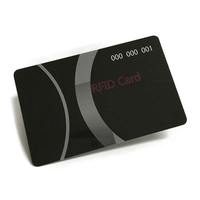 Maßgefertigte Luxus 13,56MHz NFC 215 Smart Access Control Karte Schwarze Matte Metall-Visitenkarte mit Smart NFC-Chip