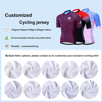 Maillot de cyclisme personnalisé, confortable, respirant, imprimé, grande taille, 100% polyester, séchage rapide, manches courtes