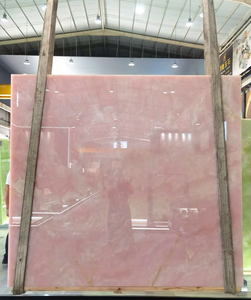 आधुनिक डिजाइन प्राकृतिक संगमरमर पॉलिश गुलाबी ओनिक्स स्लैब रसोई के आउटडोर होटल के फर्श प्राकृतिक गुलाबी गोनीक्स स्लैब - Product Image 5