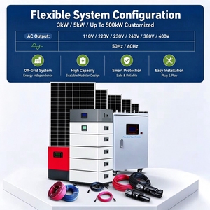 Système de stockage d'énergie solaire hybride hors réseau CE 5kW 20kW avec batterie lithium-ion tout-en-un et contrôleur MPPT pour la maison - Product Image 6