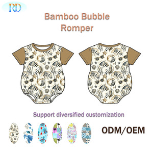 Ruidian 2026 Tutina Neonato Personalizzata in Bambù a Bolle, Pagliaccetto Estivo a Maniche Corte, Body Stampato per Neonati, ODM OEM - Product Image 1