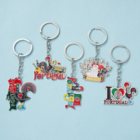 Porte-clés carte du Portugal en émail, porte-clés drapeau du Portugal, porte-clés poisson en liège, porte-clés Lisbonne, cadeaux souvenirs de voyage, porte-clés du Portugal