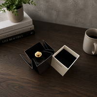 Flacon de parfum personnalisé de luxe avec emballage en boîte et insert en carton noir