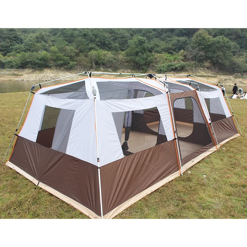 ShiZhong 야외 대형 럭셔리 캠핑 텐트 4 방 알반터 스크린 하우스 룸 10 인용 캠핑 텐트
