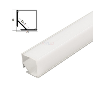 1M 16*16mm t-slot vuông Matt Bạc LED Nhôm hồ sơ Góc Gắn Milky Bìa 6063 T5 hợp kim đùn nhôm hồ sơ - Product Image 2