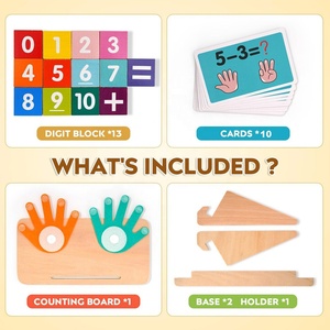 Aprendizaje temprano, material didáctico <span class=keywords><strong>de</strong></span> matemáticas, juego <span class=keywords><strong>de</strong></span> conteo <span class=keywords><strong>de</strong></span> dedos Montessori, bloques <span class=keywords><strong>de</strong></span> números <span class=keywords><strong>de</strong></span> madera, tablero <span class=keywords><strong>de</strong></span> conteo, juguetes educativos <span class=keywords><strong>de</strong></span> matemáticas - Product Image 6