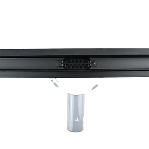 Lexi vòi hoa sen xả 80 cm màu đen mỏng sàn cống tự làm sạch Siphon với cống Mùi dừng Kích thước 50-120 cm - Product Image 2