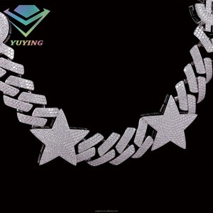 Collier Hip Hop personnalisé avec logo, bijoux de haute qualité en argent sterling S925, chaîne cubaine glacée avec moissanite VVS pour hommes - Product Image 4