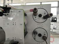 HJRY-520 2 couleurs Double tourelle Rewinder étiquette autocollant papier Flexo imprimante presse haute précision BOPP Film vert Machine d'impression