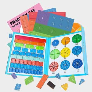 Juguete Magnético de Fracciones de Papel y Madera para Aprender Matemáticas, Material Didáctico Montessori, Juguete Educativo para Niños de 3+ Años - Product Image 1