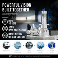 Ampoule de phare LED fiable pour usine B2B, personnalisée P19W H4 H7 H8 9005 9006, offrant une brevet exclusive et un éclairage sur trois côtés