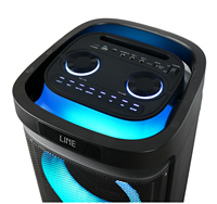 Enceinte de fête RGB rechargeable 1100W avec double subwoofer 8 pouces, portable et sans fil, pour karaoké et DJ