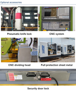 XK5040 verticale ginocchio-tipo di fresatrice CNC con X/Y/Z 3 <span class=keywords><strong>assi</strong></span> GSK sistema di elaborazione piani smussatura scanalature fori - Product Image 6