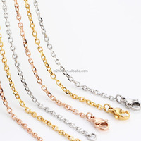 Cadena de Eslabones Ovalados Biselados de Acero Inoxidable, Cadena de Eslabones Cortados en O para la Fabricación de Joyas