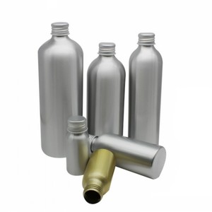 Botella de aluminio de 10ml a 1000ml con tapa de rosca plateada, envase cosmético para loción, aceite esencial, hidrosol, reenvasado y sellado. - Product Image 3