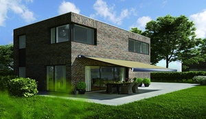 Bán buôn ngoài trời dù để che nắng tự động có thể thu vào bên mái hiên cơ giới gấp cánh tay cơ giới có thể thu vào mái hiên - Product Image 3