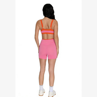 Ensemble de yoga 2 pièces respirant et coloré pour femme : soutien-gorge de sport et short de course taille haute à séchage rapide