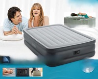 Lit d'air double couche pour une personne Huaju de luxe avec pompe intégrée, housse en velours imperméable pour le camping