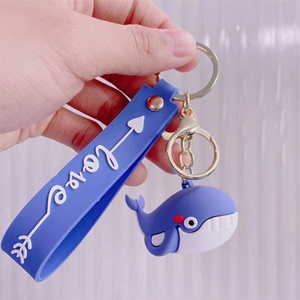 Llaveros Personalizados Promocionales, Mini Llaveros, Llaveros de Organismos Marinos, Lindos Llaveros de Goma PVC 3D, Llavero de Ballena de Dibujos Animados - Product Image 3