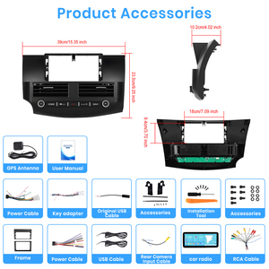 Podofo เครื่องเสียงรถยนต์แอนดรอยด์12.3นิ้ว4 + 64กรัมสำหรับ <span class=keywords><strong>Mitsubishi</strong></span> <span class=keywords><strong>Outlander</strong></span> 2008 2015ไร้สาย <span class=keywords><strong>CarPlay</strong></span>/Android Auto/gps/wifi autoradio - Product Image 6